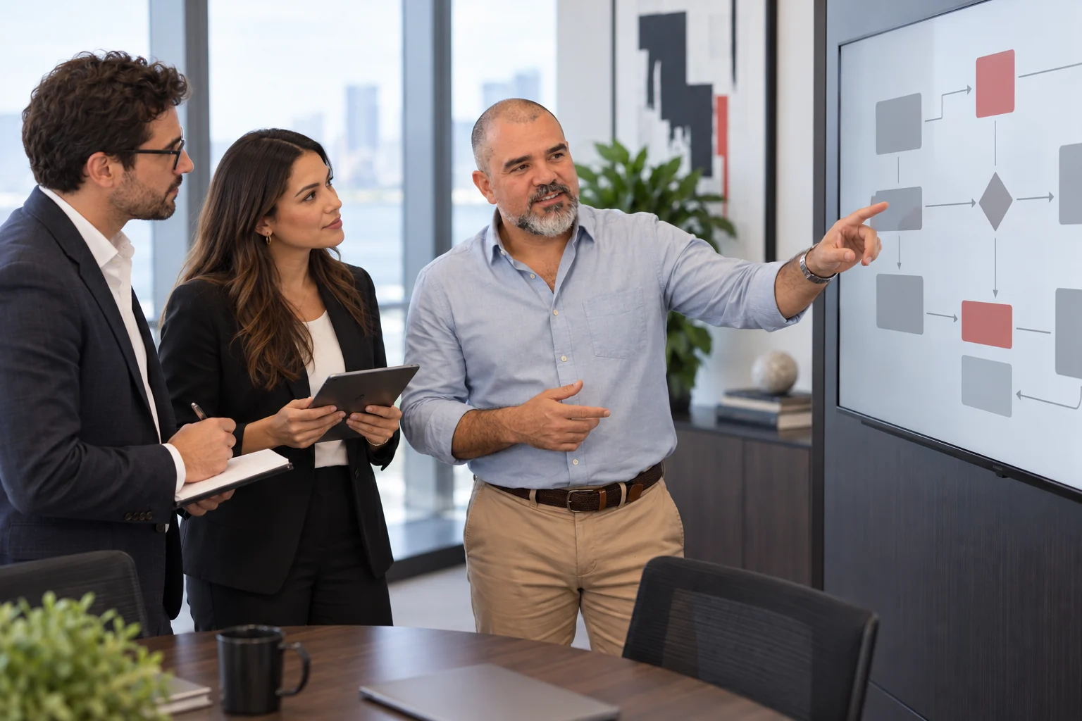 Hernán Mejía guiding a collaborative pilot review